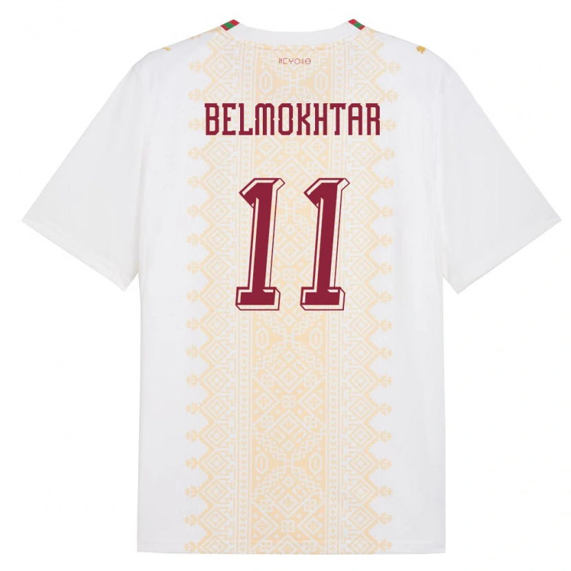 DanxenメンズモロッコIlies Belmokhtar#11白 金 赤アウェイシャツ26-28ジャージーユニフォーム