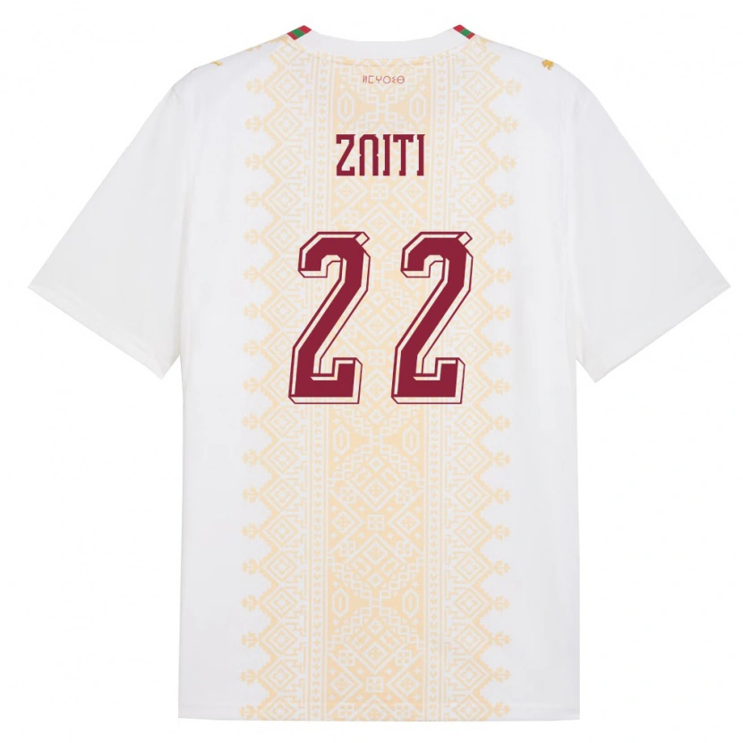 Danxenメンズモロッコアナス・ズニット#22白 金 赤アウェイシャツ26-28ジャージーユニフォーム