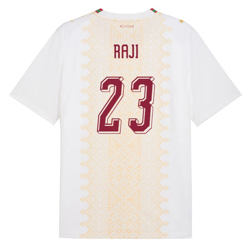 DanxenメンズモロッコHamza Raji#23白 金 赤アウェイシャツ26-28ジャージーユニフォーム