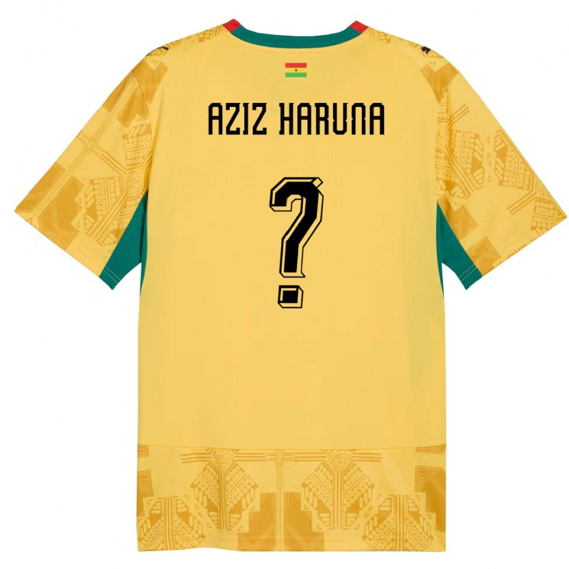 DanxenメンズガーナDari Aziz Haruna#0黄 赤 黒アウェイシャツ26-28ジャージーユニフォーム