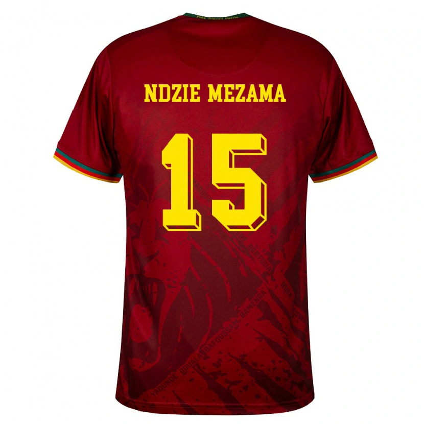 DanxenメンズカメルーンファＢリセ んＤ慈恵 目醒#15ディープレッド 緑 黄アウェイシャツ26-28ジャージーユニフォーム