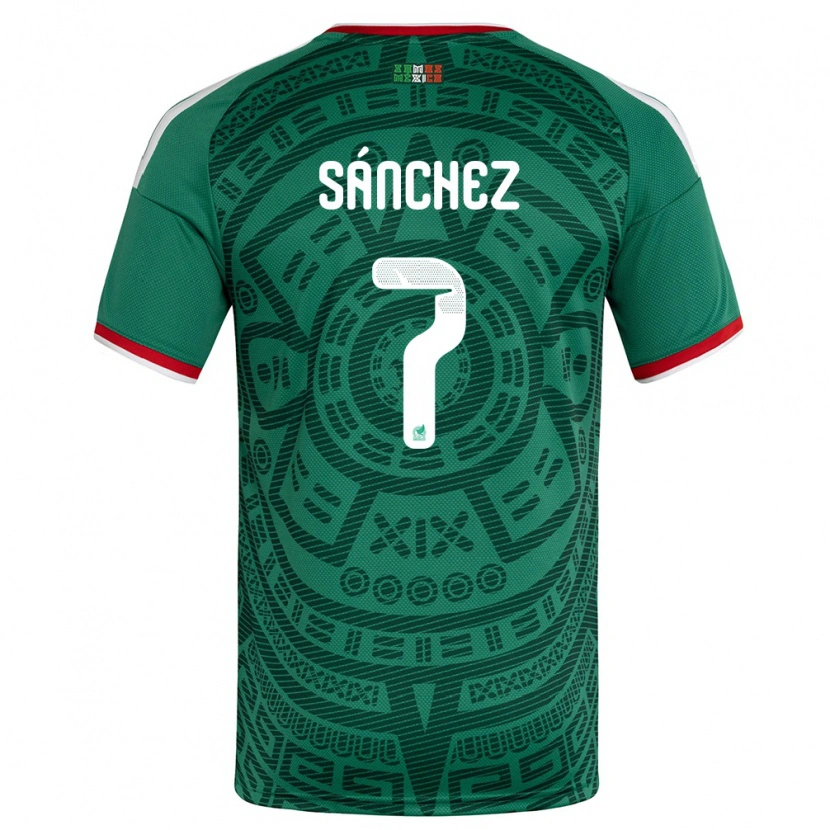 Danxenレディースメキシコマリア・サンチェス#7緑 白 赤ホームシャツ26-28ジャージーユニフォーム