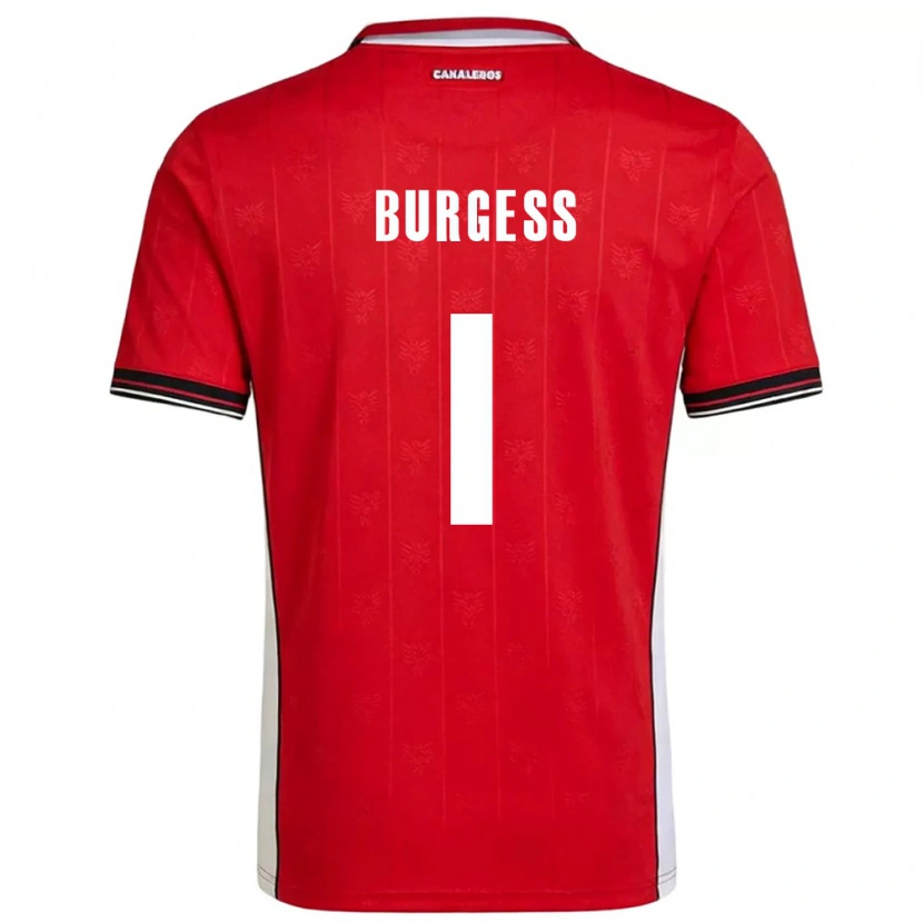 DanxenレディースパナマCecilio Burgess#1赤 茶 白ホームシャツ26-28ジャージーユニフォーム