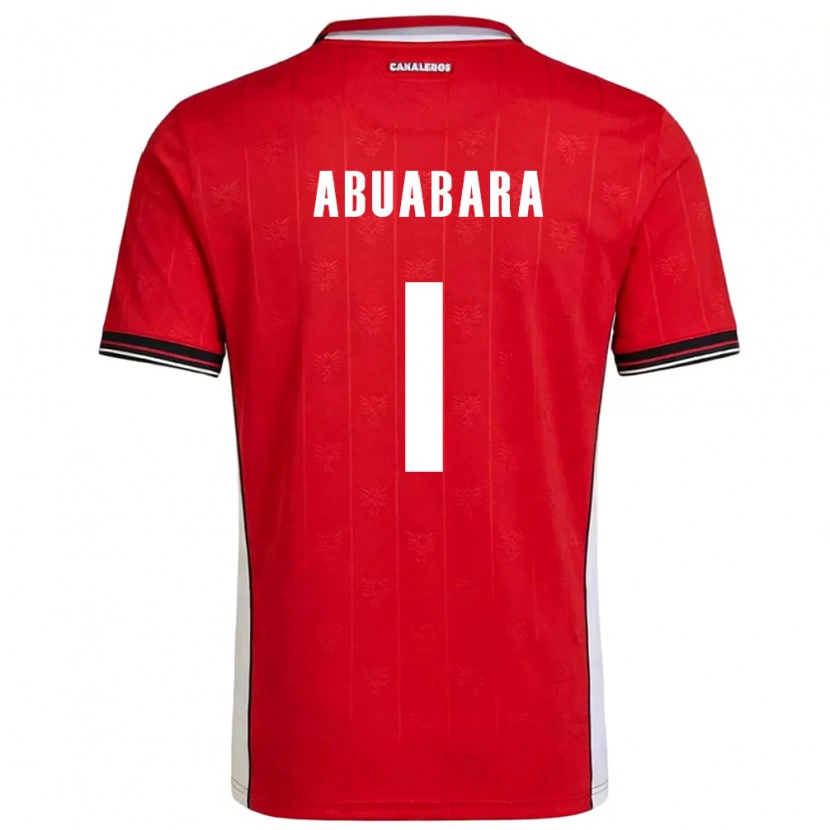 DanxenレディースパナマIsaías Abuabara#1赤 茶 白ホームシャツ26-28ジャージーユニフォーム