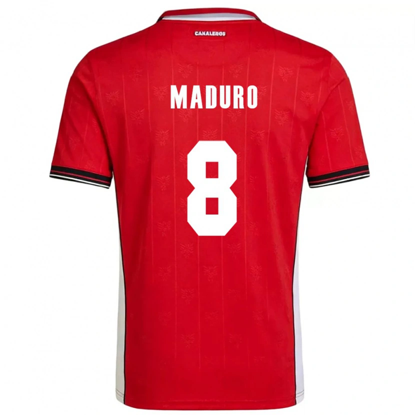 DanxenレディースパナマAlfredo Maduro#8赤 茶 白ホームシャツ26-28ジャージーユニフォーム