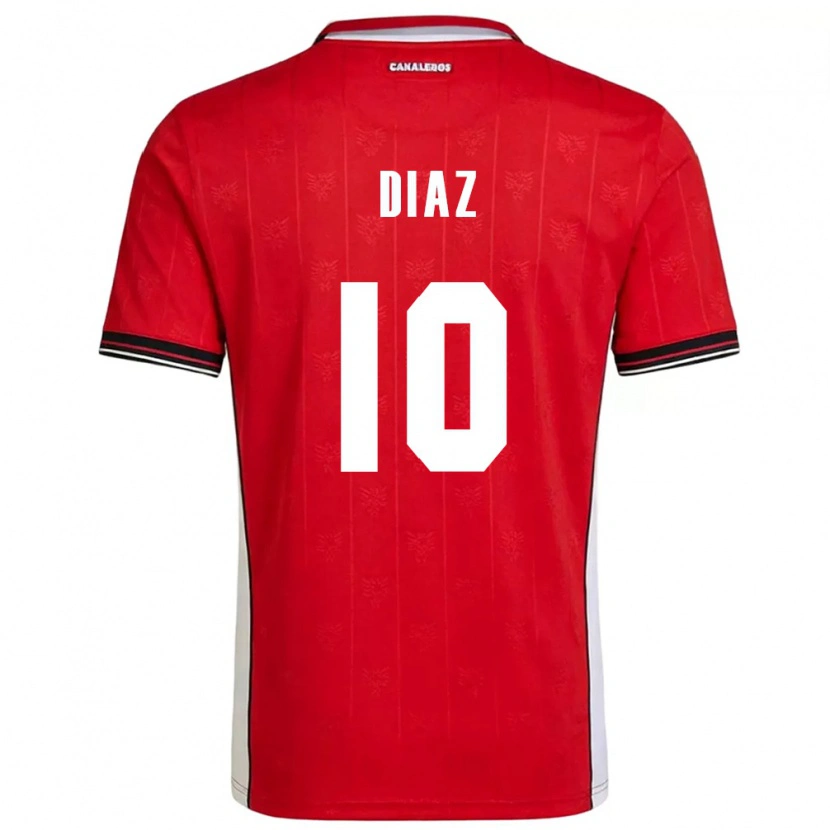 Danxenレディースパナマイスマエル・ディアス#10赤 茶 白ホームシャツ26-28ジャージーユニフォーム