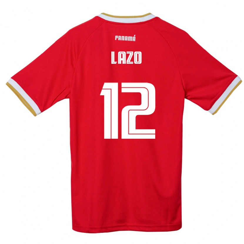 DanxenレディースパナマLuis Lazo#12赤 茶 白ホームシャツ26-28ジャージーユニフォーム