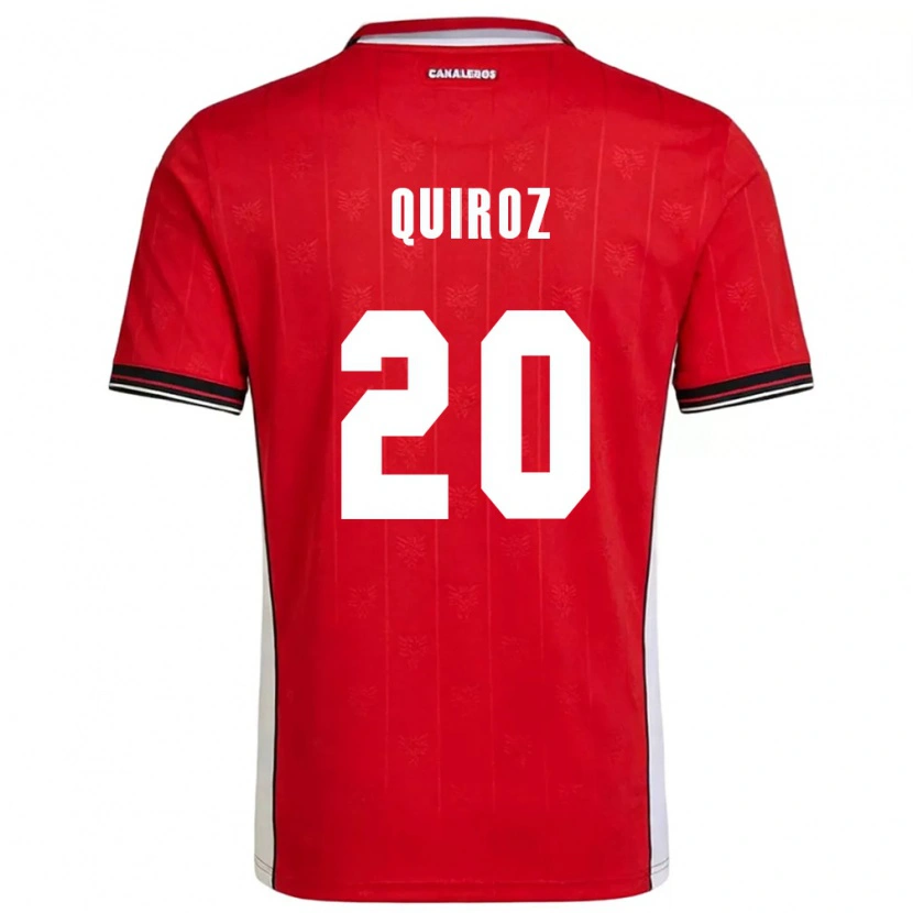 DanxenレディースパナマGabriel Quiroz#20赤 茶 白ホームシャツ26-28ジャージーユニフォーム