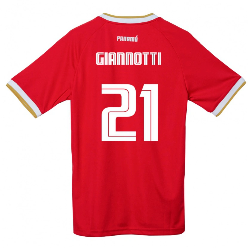 DanxenレディースパナマDaniel Giannotti#21赤 茶 白ホームシャツ26-28ジャージーユニフォーム