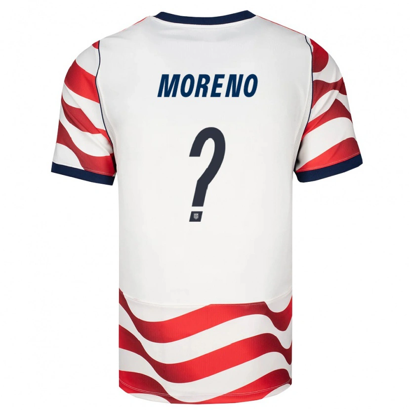 Danxenレディースアメリカ合衆国Edgar Moreno#0赤 白 黒ホームシャツ26-28ジャージーユニフォーム