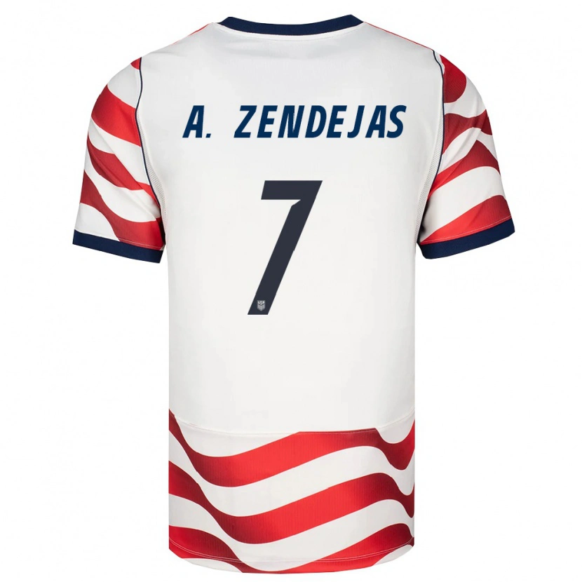 Danxenレディースアメリカ合衆国アレハンドロ・センデハス#7赤 白 黒ホームシャツ26-28ジャージーユニフォーム