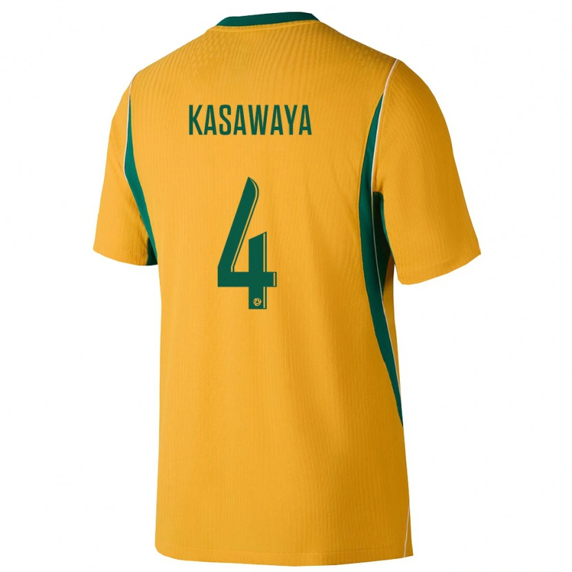 DanxenレディースオーストラリアPearson Kasawaya#4黄 緑ホームシャツ26-28ジャージーユニフォーム