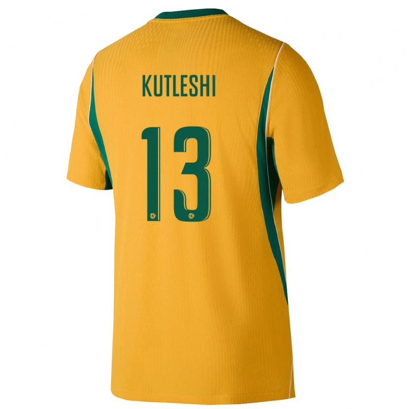 DanxenレディースオーストラリアBesian Kutleshi#13黄 緑ホームシャツ26-28ジャージーユニフォーム
