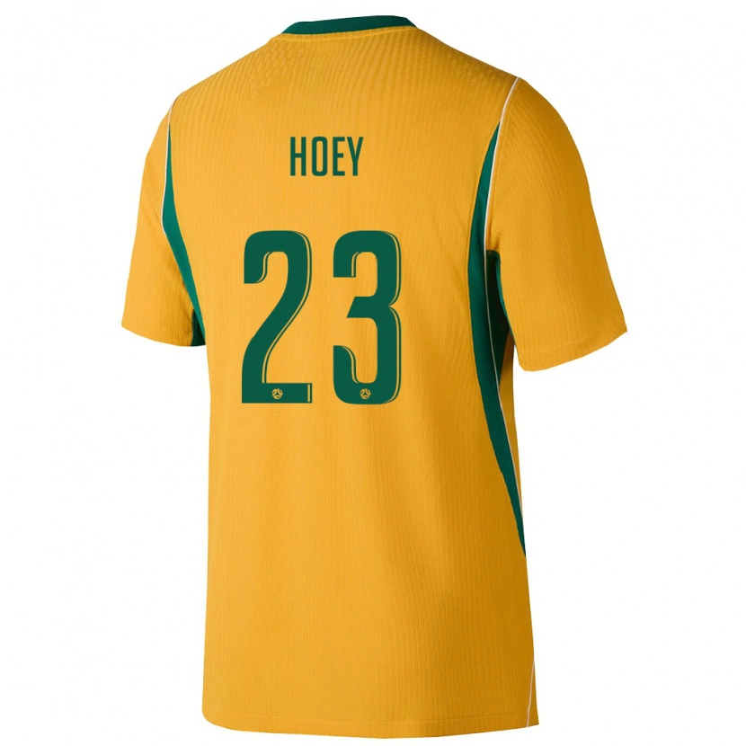 DanxenレディースオーストラリアJesse Hoey#23黄 緑ホームシャツ26-28ジャージーユニフォーム