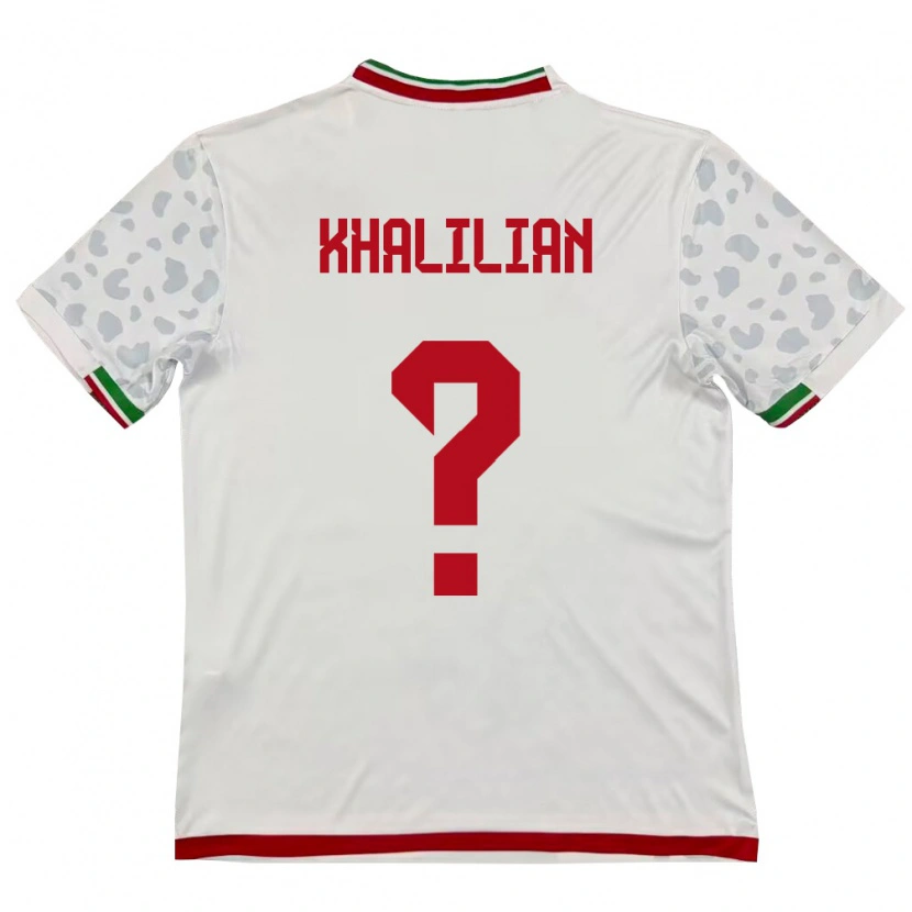 DanxenレディースイランAbolfazl Khalilian#0白 赤ホームシャツ26-28ジャージーユニフォーム
