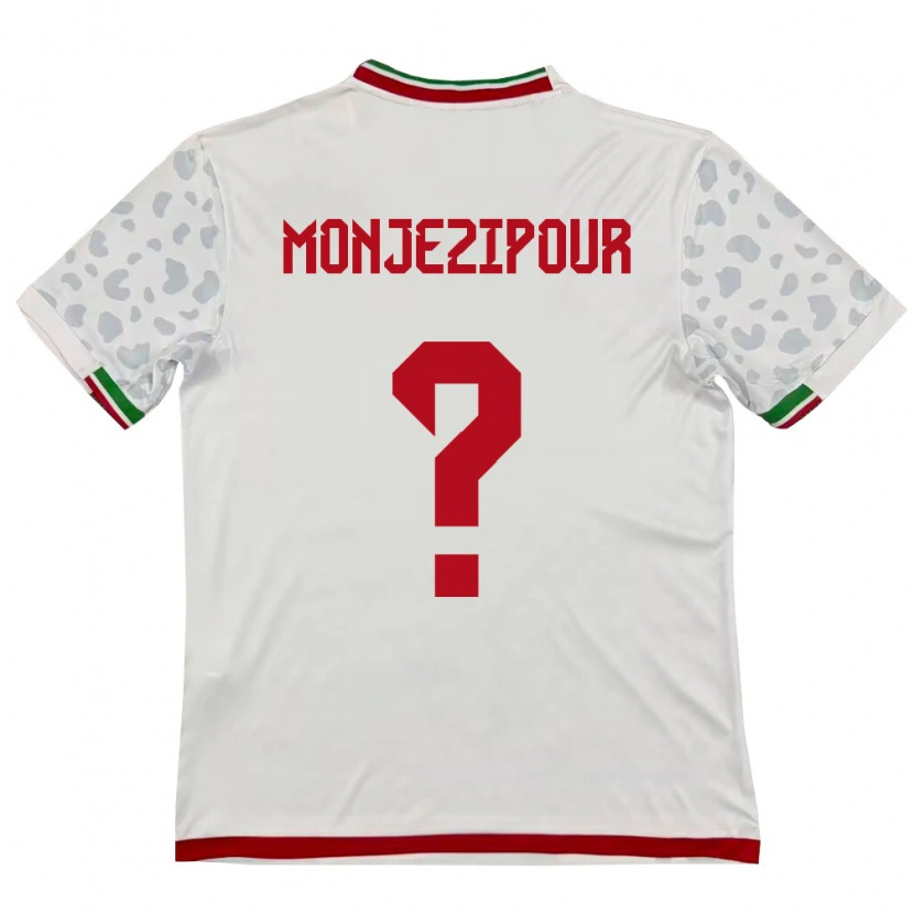 DanxenレディースイランAmirali Monjezipour#0白 赤ホームシャツ26-28ジャージーユニフォーム