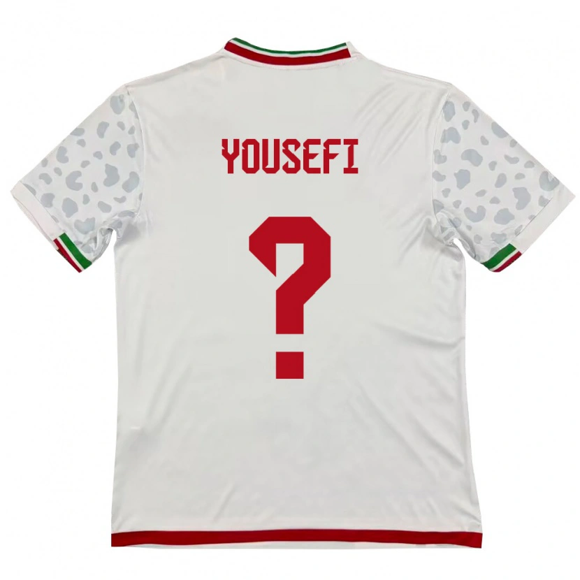 DanxenレディースイランMohammadreza Yousefi#0白 赤ホームシャツ26-28ジャージーユニフォーム