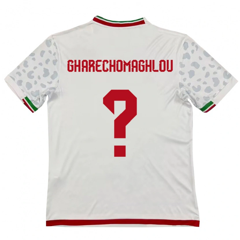 DanxenレディースイランOmid Gharechomaghlou#0白 赤ホームシャツ26-28ジャージーユニフォーム