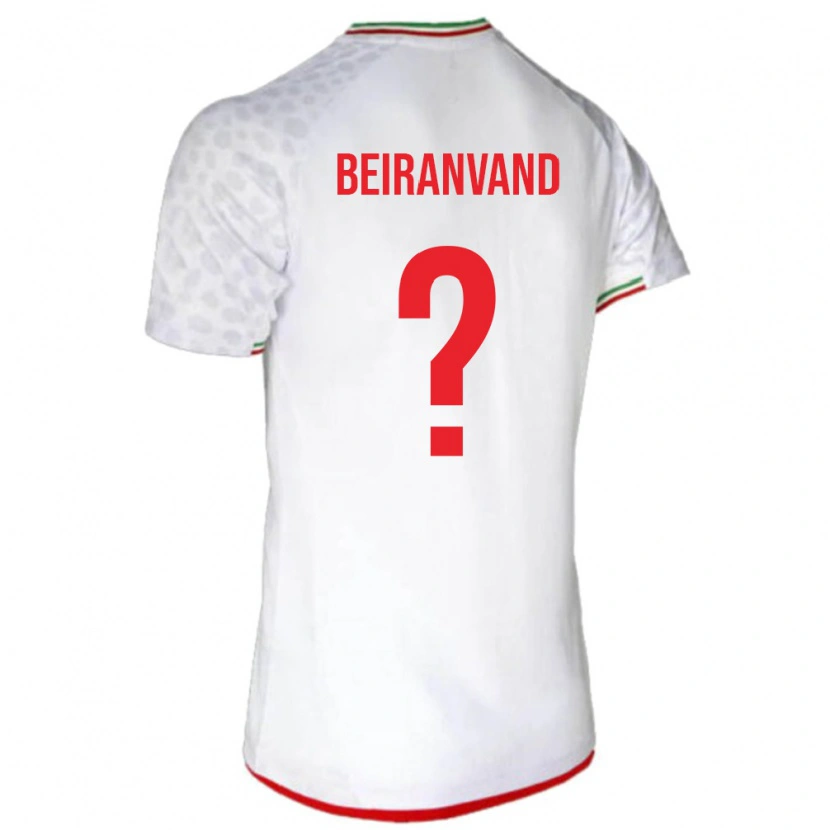 DanxenレディースイランAmirali Beiranvand#0白 赤ホームシャツ26-28ジャージーユニフォーム