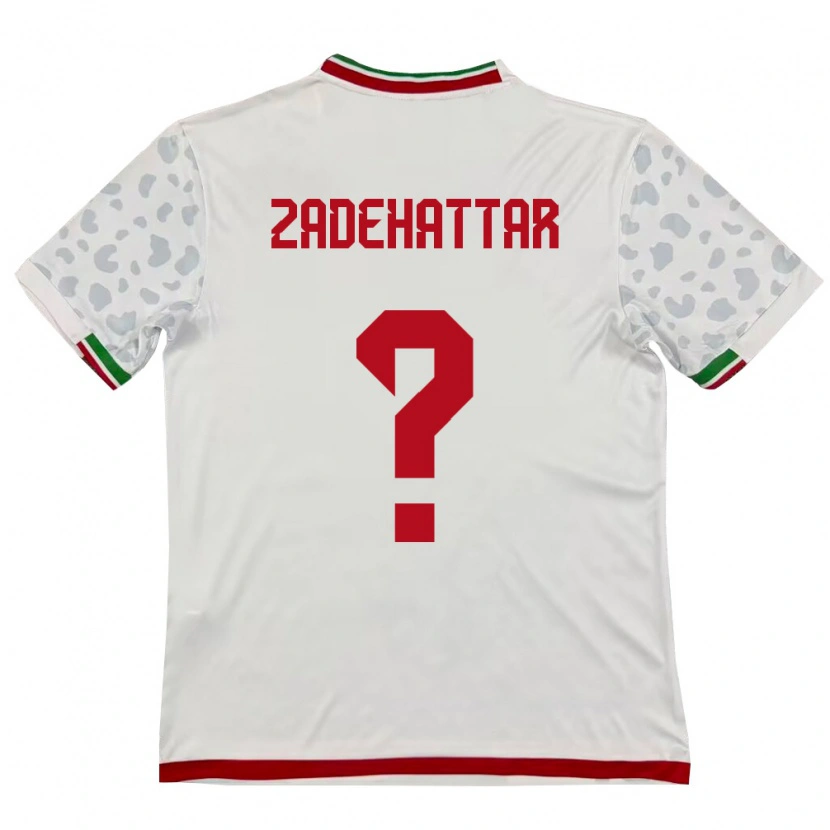 DanxenレディースイランAbolfazl Zadehattar#0白 赤ホームシャツ26-28ジャージーユニフォーム
