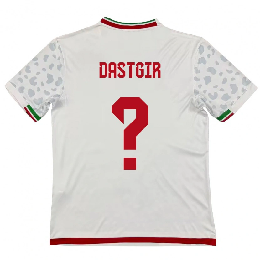 DanxenレディースイランAlireza Dastgir#0白 赤ホームシャツ26-28ジャージーユニフォーム