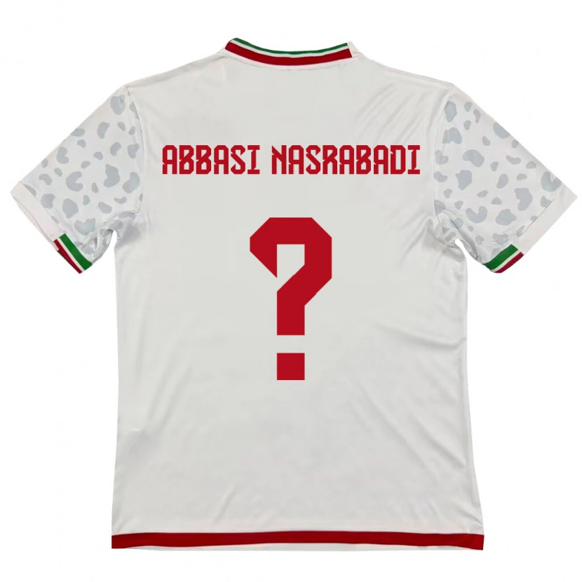 DanxenレディースイランMohammadreza Abbasi Nasrabadi#0白 赤ホームシャツ26-28ジャージーユニフォーム
