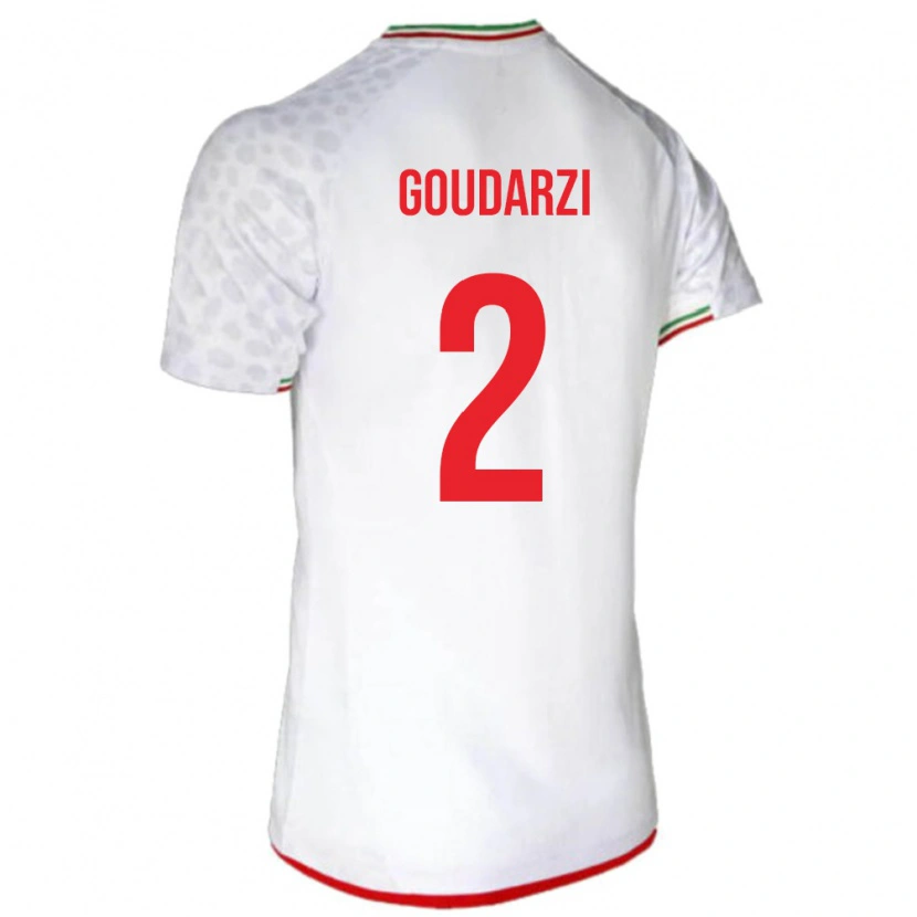 DanxenレディースイランBahram Goudarzi#2白 赤ホームシャツ26-28ジャージーユニフォーム