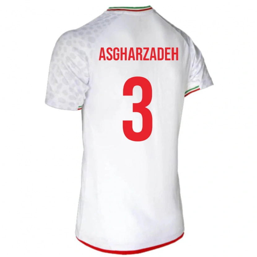DanxenレディースイランAli Asgharzadeh#3白 赤ホームシャツ26-28ジャージーユニフォーム