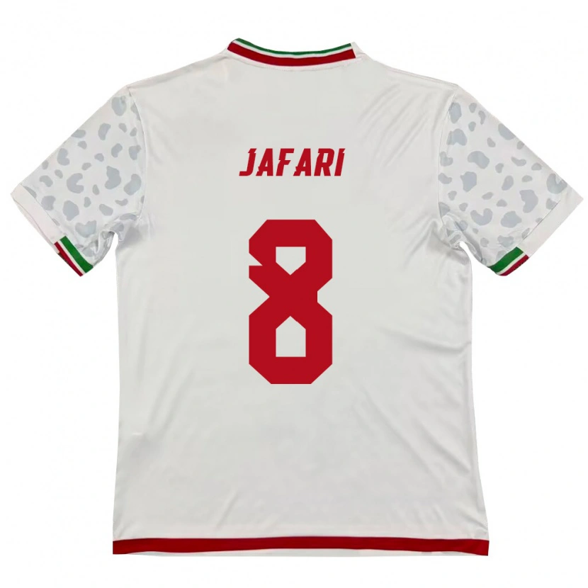 DanxenレディースイランPouya Jafari#8白 赤ホームシャツ26-28ジャージーユニフォーム