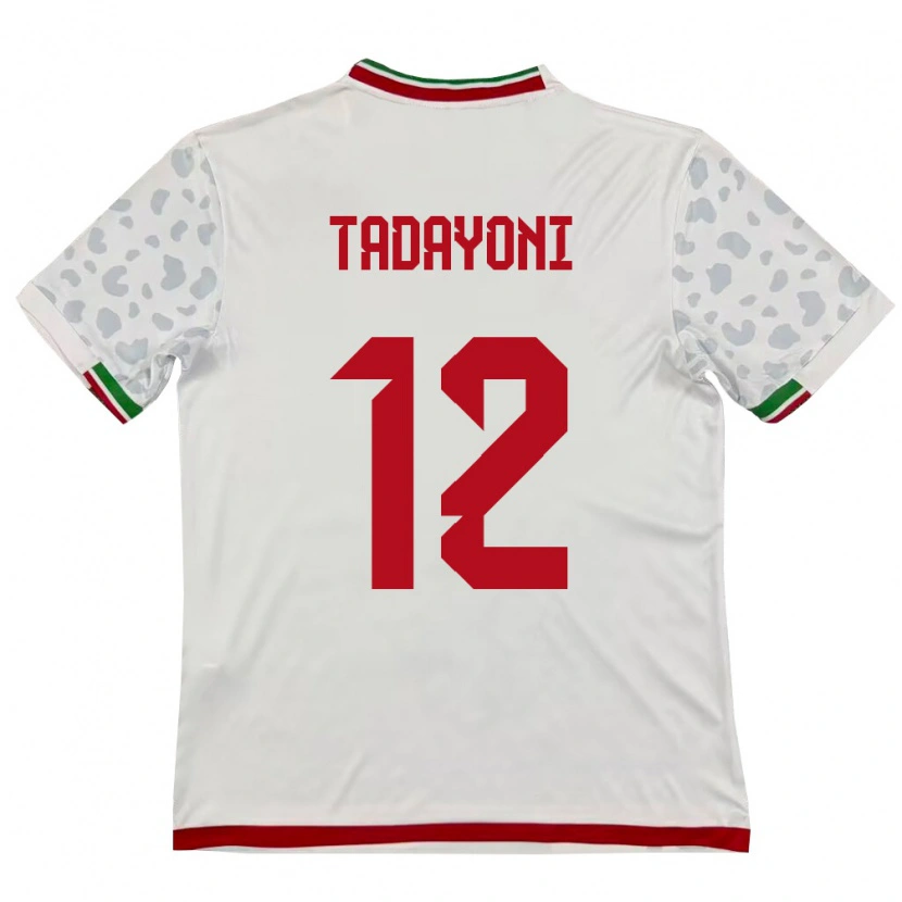 DanxenレディースイランMorteza Tadayoni#12白 赤ホームシャツ26-28ジャージーユニフォーム