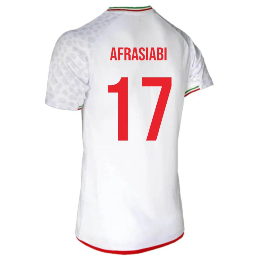 DanxenレディースイランAmirmohammad Afrasiabi#17白 赤ホームシャツ26-28ジャージーユニフォーム
