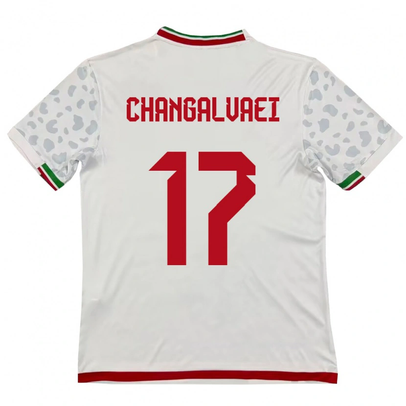 DanxenレディースイランAmirreza Changalvaei#17白 赤ホームシャツ26-28ジャージーユニフォーム