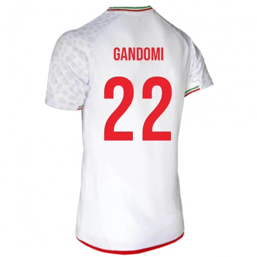 DanxenレディースイランMohammad Gandomi#22白 赤ホームシャツ26-28ジャージーユニフォーム