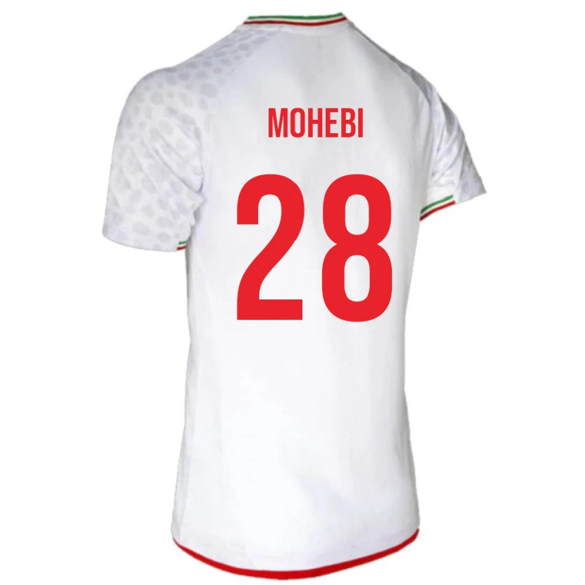 DanxenレディースイランMohammadmehdi Mohebi#28白 赤ホームシャツ26-28ジャージーユニフォーム
