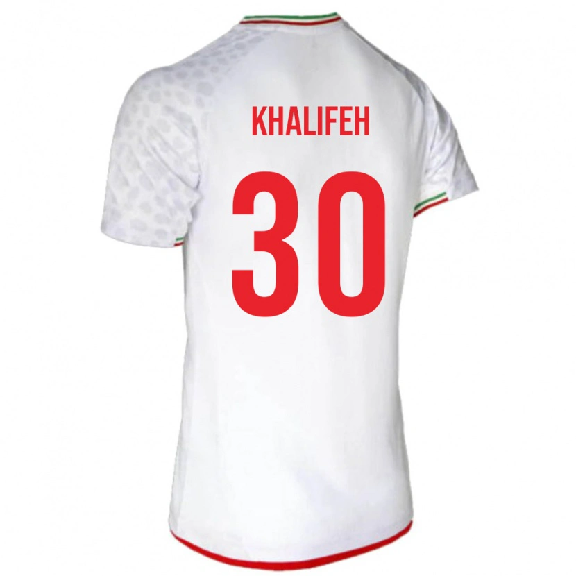 DanxenレディースイランMohammad Khalifeh#30白 赤ホームシャツ26-28ジャージーユニフォーム
