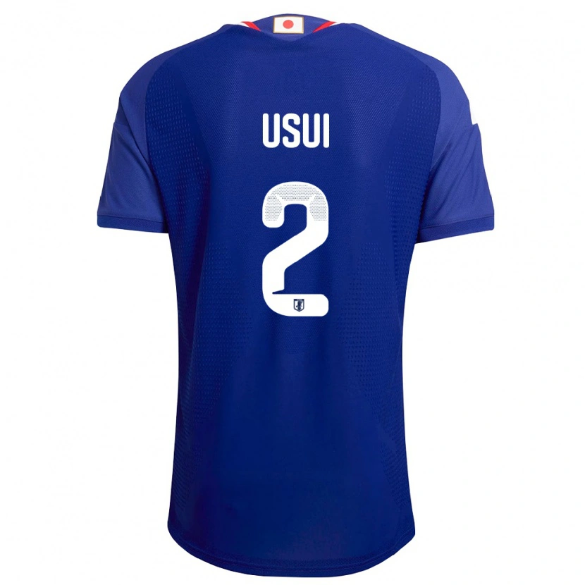 Danxenレディース日本Tsubasa Usui#2青 白 赤ホームシャツ26-28ジャージーユニフォーム