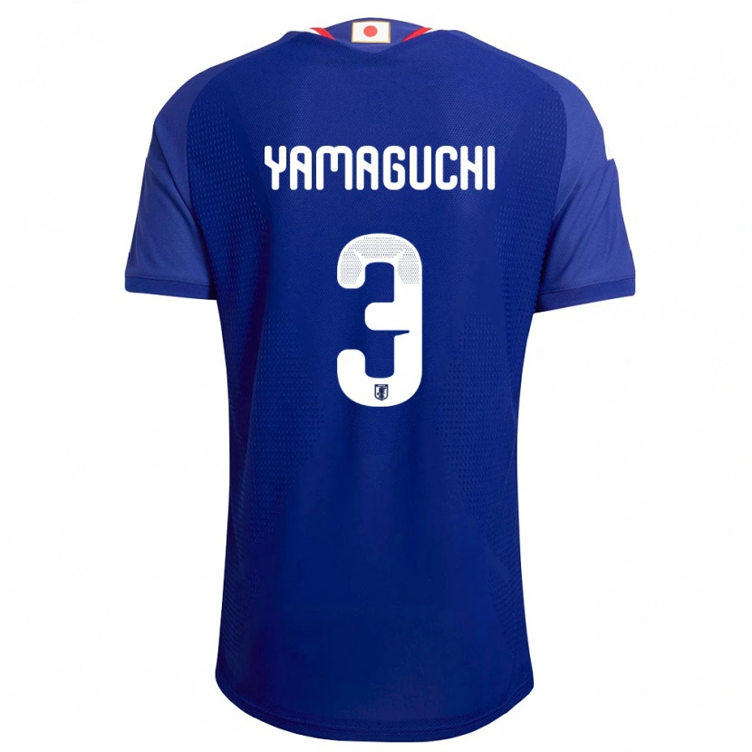 Danxenレディース日本Gota Yamaguchi#3青 白 赤ホームシャツ26-28ジャージーユニフォーム
