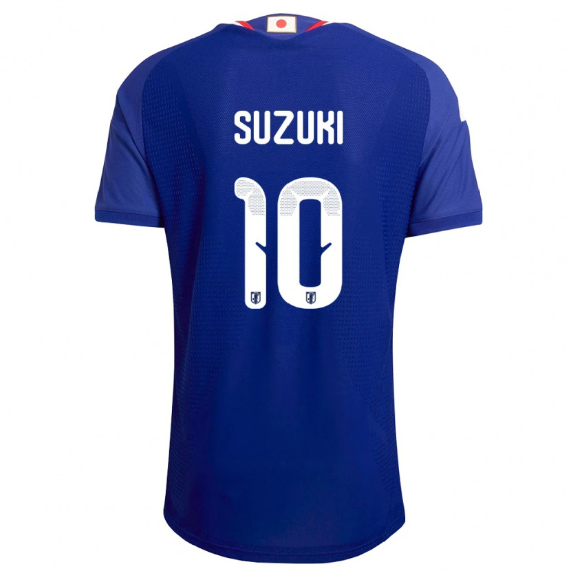 Danxenレディース日本鈴木唯人#10青 白 赤ホームシャツ26-28ジャージーユニフォーム