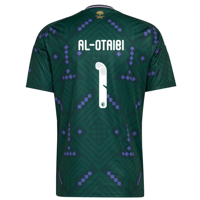 DanxenレディースサウジアラビアMohammed Al-Otaibi#1緑 紫 白ホームシャツ26-28ジャージーユニフォーム
