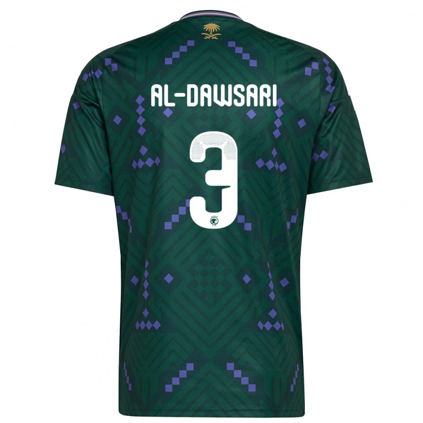 Danxenレディースサウジアラビアサーレム・アッ＝ドーサリー#3緑 紫 白ホームシャツ26-28ジャージーユニフォーム