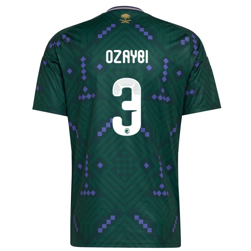 Danxenレディースサウジアラビアレイド・オザイビ#3緑 紫 白ホームシャツ26-28ジャージーユニフォーム