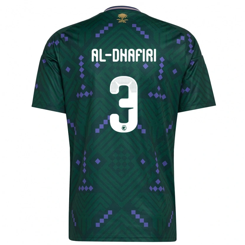 DanxenレディースサウジアラビアYasser Al-Dhafiri#3緑 紫 白ホームシャツ26-28ジャージーユニフォーム