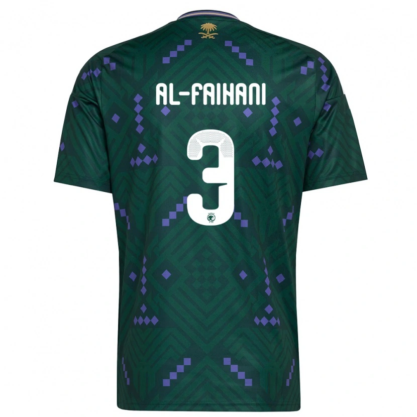 DanxenレディースサウジアラビアNasser Al-Faihani#3緑 紫 白ホームシャツ26-28ジャージーユニフォーム