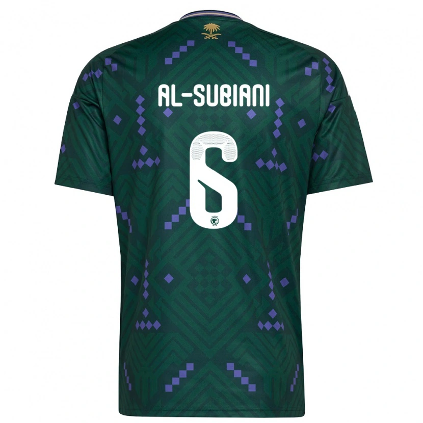 DanxenレディースサウジアラビアFaisal Al-Subiani#6緑 紫 白ホームシャツ26-28ジャージーユニフォーム