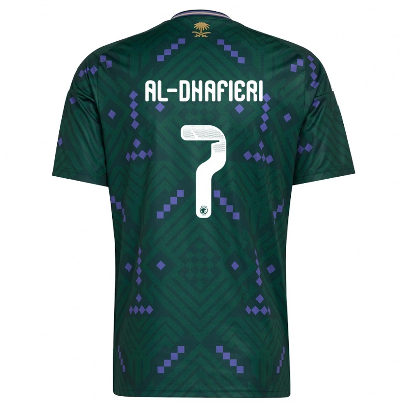 DanxenレディースサウジアラビアJathob Al-Dhafieri#7緑 紫 白ホームシャツ26-28ジャージーユニフォーム