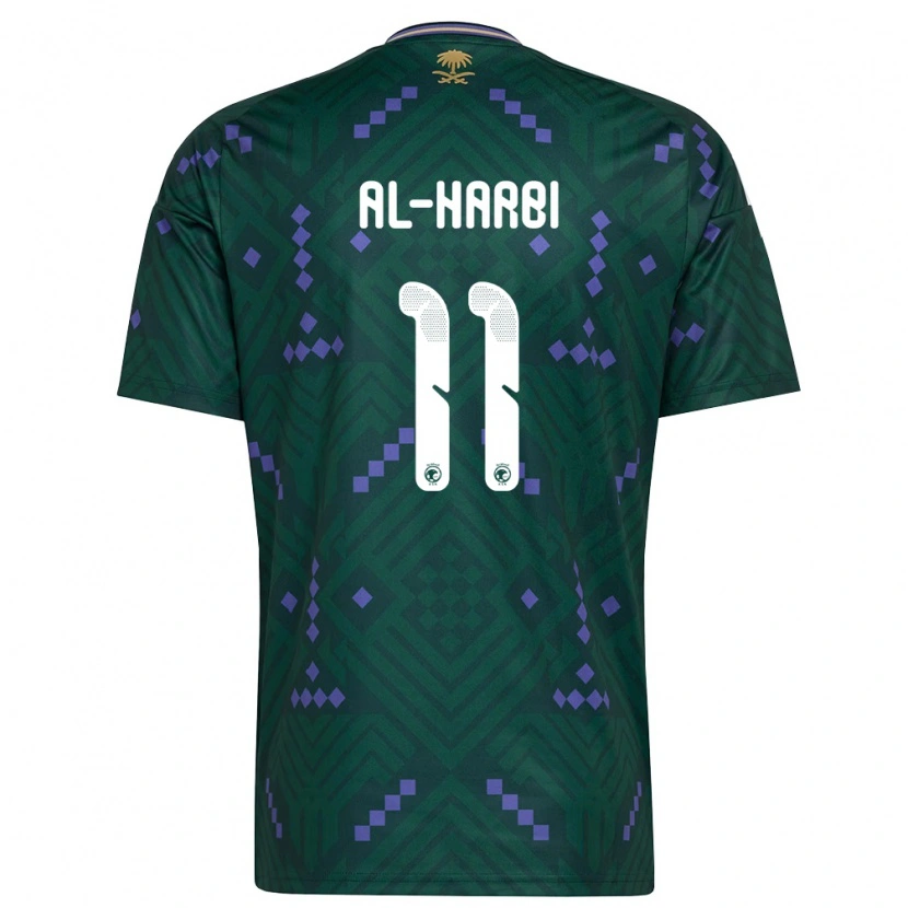 DanxenレディースサウジアラビアAbdulrahman Al-Harbi#11緑 紫 白ホームシャツ26-28ジャージーユニフォーム