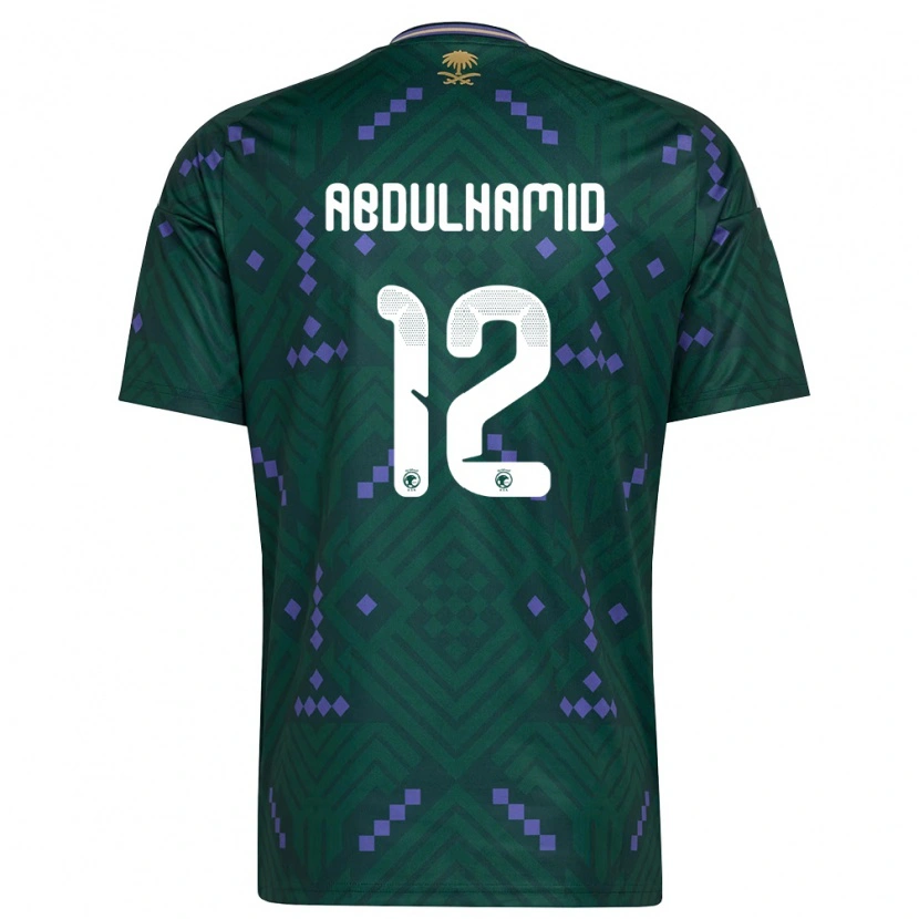 Danxenレディースサウジアラビアサウド・アブドゥルハミド#12緑 紫 白ホームシャツ26-28ジャージーユニフォーム
