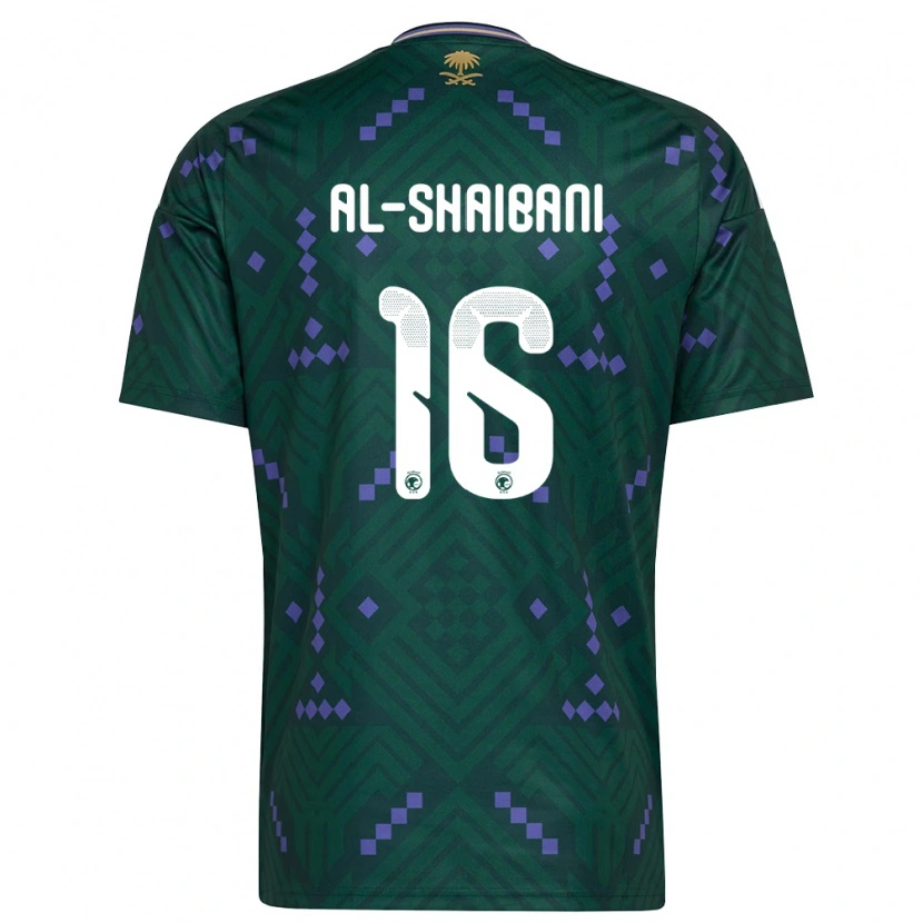 Danxenレディースサウジアラビアアスラル・アル・シャイバニ#16緑 紫 白ホームシャツ26-28ジャージーユニフォーム