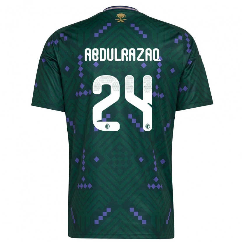 DanxenレディースサウジアラビアAseel Abdulrazaq#24緑 紫 白ホームシャツ26-28ジャージーユニフォーム