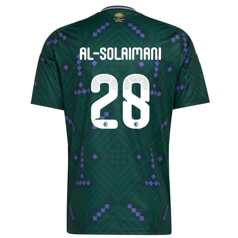 DanxenレディースサウジアラビアSolaiman Al-Solaimani#28緑 紫 白ホームシャツ26-28ジャージーユニフォーム